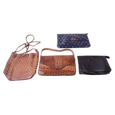Lot 483 - A collection of vintage and modern handbags, purses, wallet, and writing pouch.