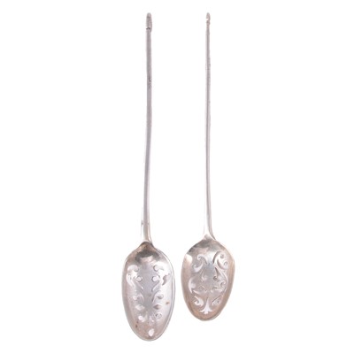 Lot 92 - Two George III mote spoons