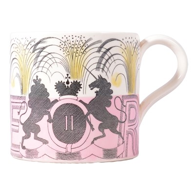 Lot 15 - Eric Ravilious for Wedgwood, a 1953 Queen Elizabeth II Coronation mug