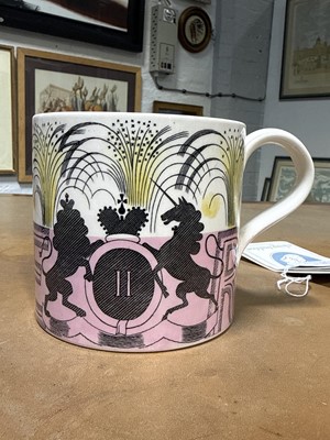 Lot 15 - Eric Ravilious for Wedgwood, a 1953 Queen Elizabeth II Coronation mug
