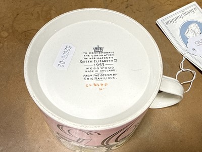 Lot 15 - Eric Ravilious for Wedgwood, a 1953 Queen Elizabeth II Coronation mug