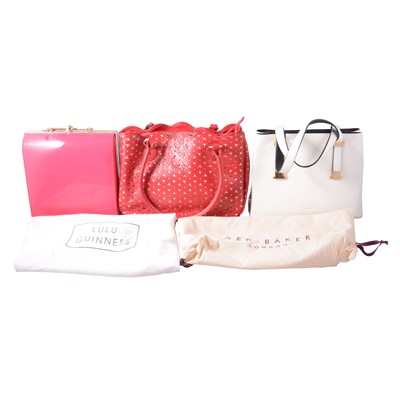 Lot 477 - Three handbags - Lulu Guinness, Ted Baker, and Therapy.