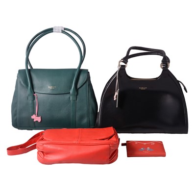 Lot 478 - Six leather handbags, and a leather purse, Radley, Modalu, and others.
