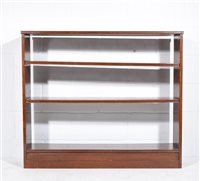 Lot 615 - Edwardian mahogany open bookcase, with...