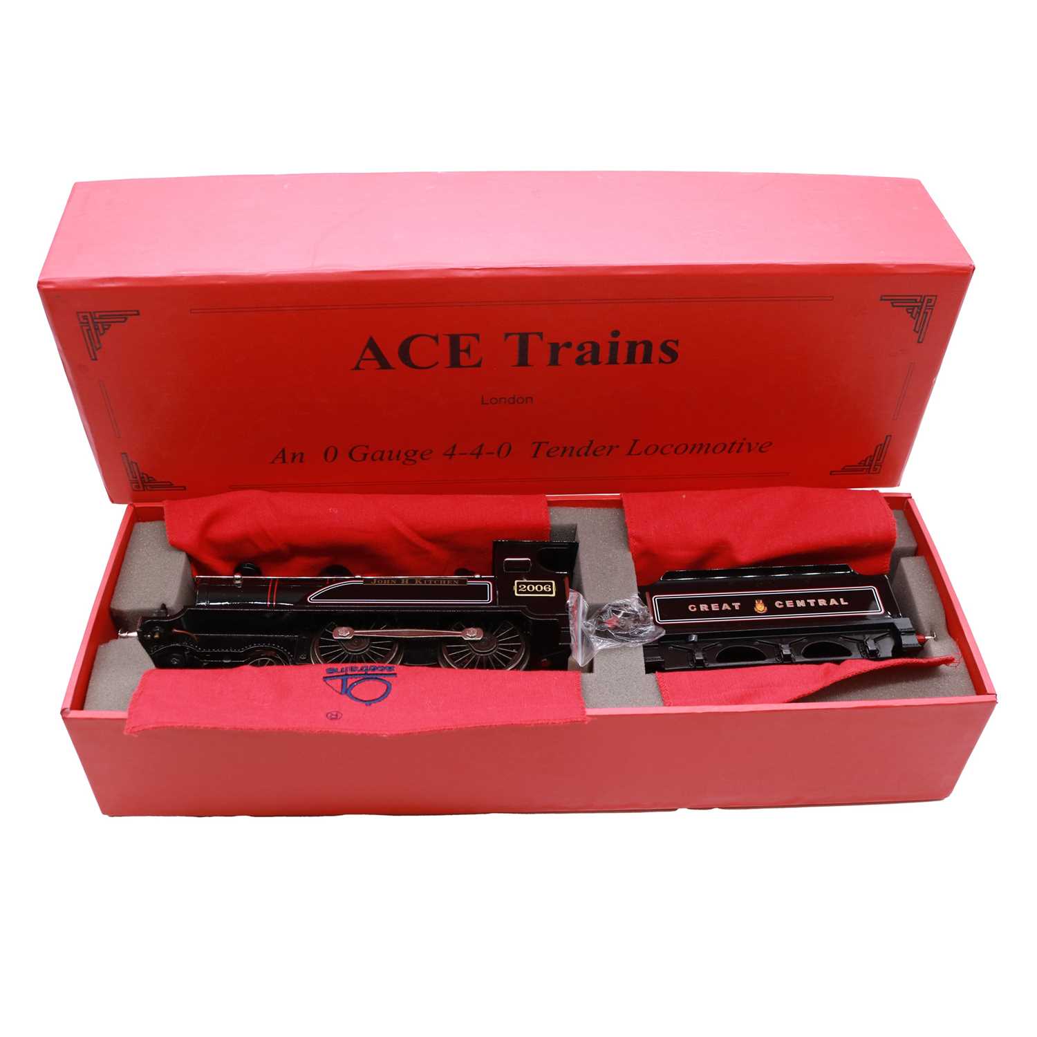 Lot 37 - ACE Trains, O-gauge model railway 4-4-0 locomotive and tender, 'John H Kitchen'