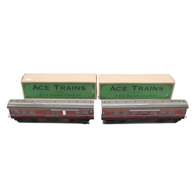 Lot 38 - ACE Trains, two C/3 tinplate Coaches - LMS