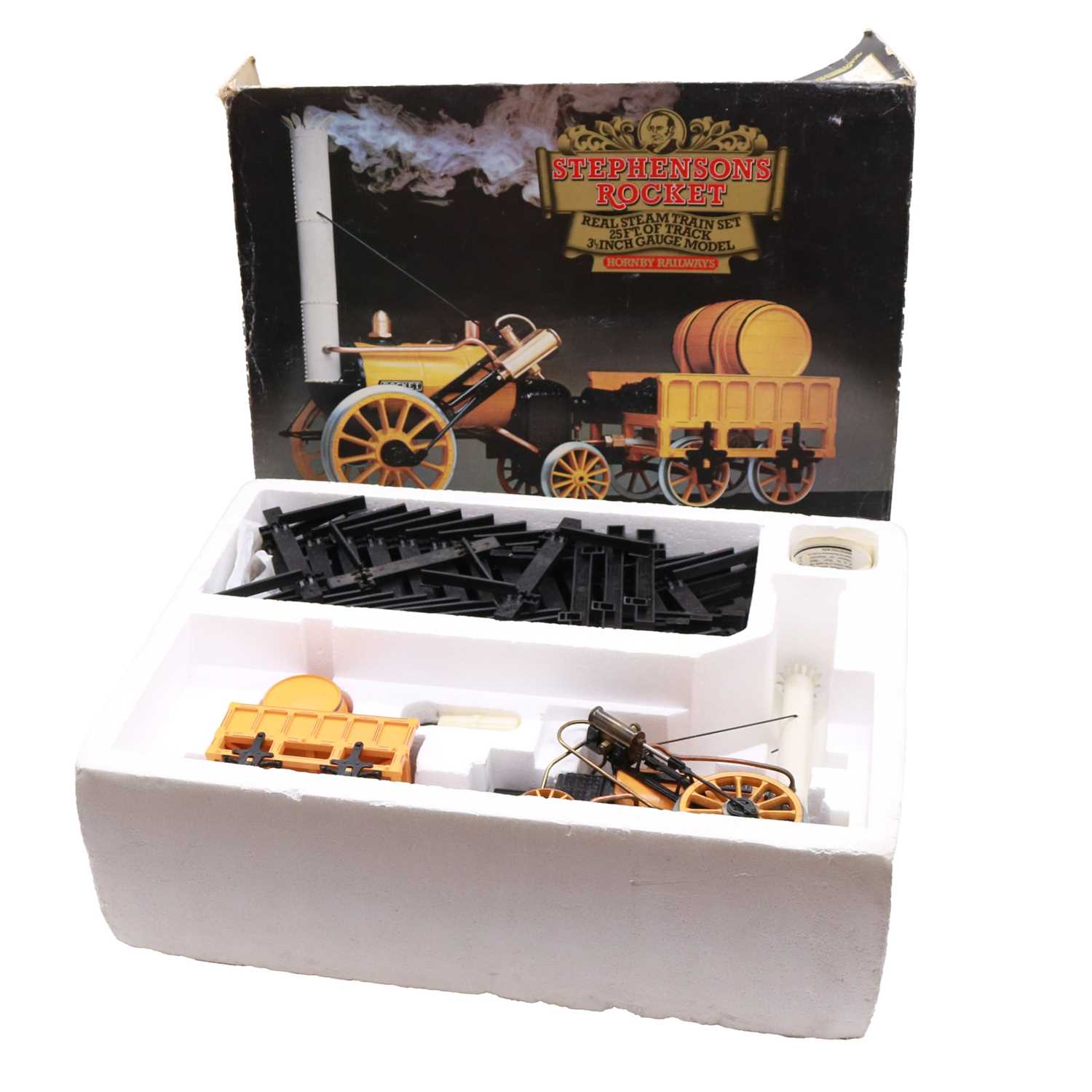 Lot 52 - Hornby, 3 1/2 inch gauge train set 'Stephenson's Rocket', and additional track