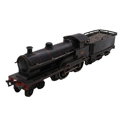 Lot 57 - Bing for Bassett Lowke, a clockwork O-gauge 4-4-0 Locomotive and tender, LNWR 'George the Fifth'