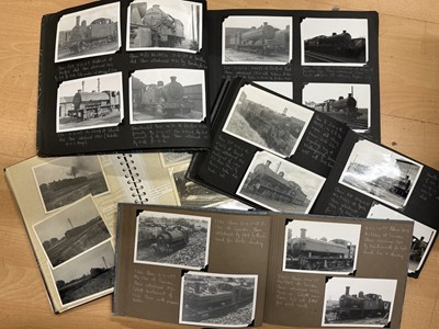 Lot 31 - An interesting collection of locomotive photographs, in five albums, and other rail-related books and ephemera