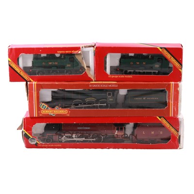 Lot 73 - Hornby/ Tri-ang, a quantity of OO gauge model railway locomotives, coaches, and wagons