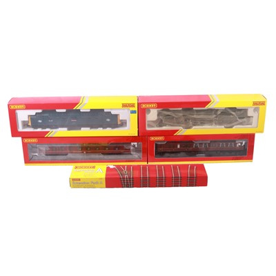 Lot 102 - Hornby (China), two OO gauge model railway locomotives, two coaches, and track