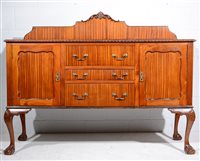 Lot 626 - Mahogany sideboard, carved and shaped raised...