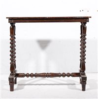 Lot 652 - An Edwardian walnut window table, rectangular...