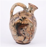 Lot 12 - Martin Brothers, a large stoneware flask, 1887,...