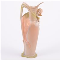 Lot 49 - Royal Dux, an Art Nouveau figural ewer, circa...