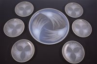 Lot 64 - A French Art Deco opalescent glass dessert...