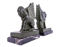 Lot 70 - G.H. Laurent, a pair of Art Deco bookends...