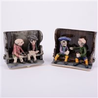 Lot 103 - Will and Alan Young, two Widecombe Pottery...