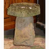Lot 532 - Stone bird bath, height 57cm.