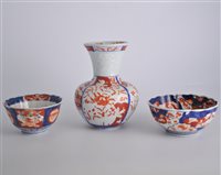 Lot 76 - Imari circular bowl, compartmentised...