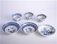 Lot 37 - Collection of Chinese blue and white tea bowls...