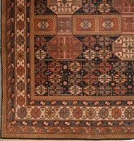 Lot 575 - Persian pattern tiled carpet, 366 x 269.5cm