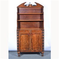 Lot 570 - Regency mahogany chiffonier, broken segmentary...