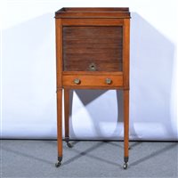 Lot 557 - Victorian mahogany night table, raised...