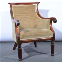 Lot 514 - Victorian mahogany library chair,...