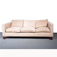 Lot 541 - Large contemporary sofa, suede upholstered...