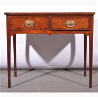 Lot 522 - Mahogany side table, rectangular top with...