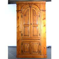 Lot 531 - George III stripped pine free-standing corner...