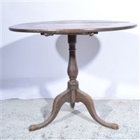 Lot 503 - Oak supper table, 19th Century, circular tilt...