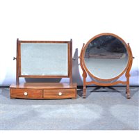 Lot 434 - Regency mahogany toilet mirror, rectangular...