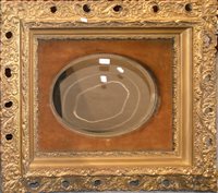 Lot 559 - Victorian gilt framed wall mirror, oval...
