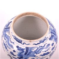 Lot 14 - Chinese blue and white jar of baluster shape,...