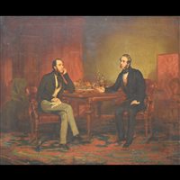 Lot 148 - Follower of Stephen Denning, 'Two young men of...