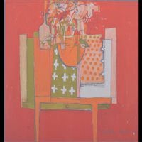 Lot 216 - Elizabeth Organ, 'Still Life with Poinsettia,...