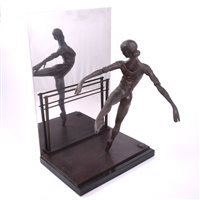 Lot 224 - Enzo Plazzotta, Ballerina at Bar, bronze and...