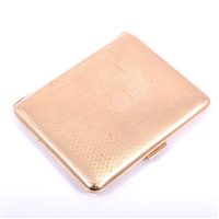 Lot 62 - 9ct gold cigarette case, by Jay, Richard...