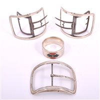 Lot 65 - Pair of Georgian silver and steel buckles,...