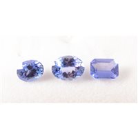 Lot 205 - Three Tanzanite - Unmounted ,  oval mixed cut...