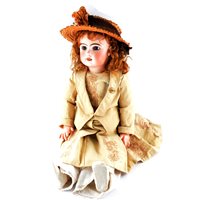 Lot 150 - A large French Tete Jumeau doll, bisque head...