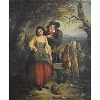Lot 304 - After Wheatley, The Tryst, oil on canvas