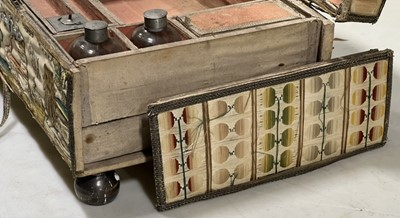 Lot 153 - A Charles II flat silkwork casket