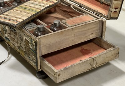 Lot 153 - A Charles II flat silkwork casket