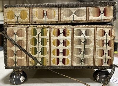 Lot 153 - A Charles II flat silkwork casket