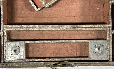 Lot 153 - A Charles II flat silkwork casket