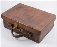 Lot 232 - A vintage leather cartridge case, Army & Navy Co-operative Society, and two suitcases