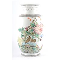 Lot 6 - Chinese famille rose shouldered vase, bearing...